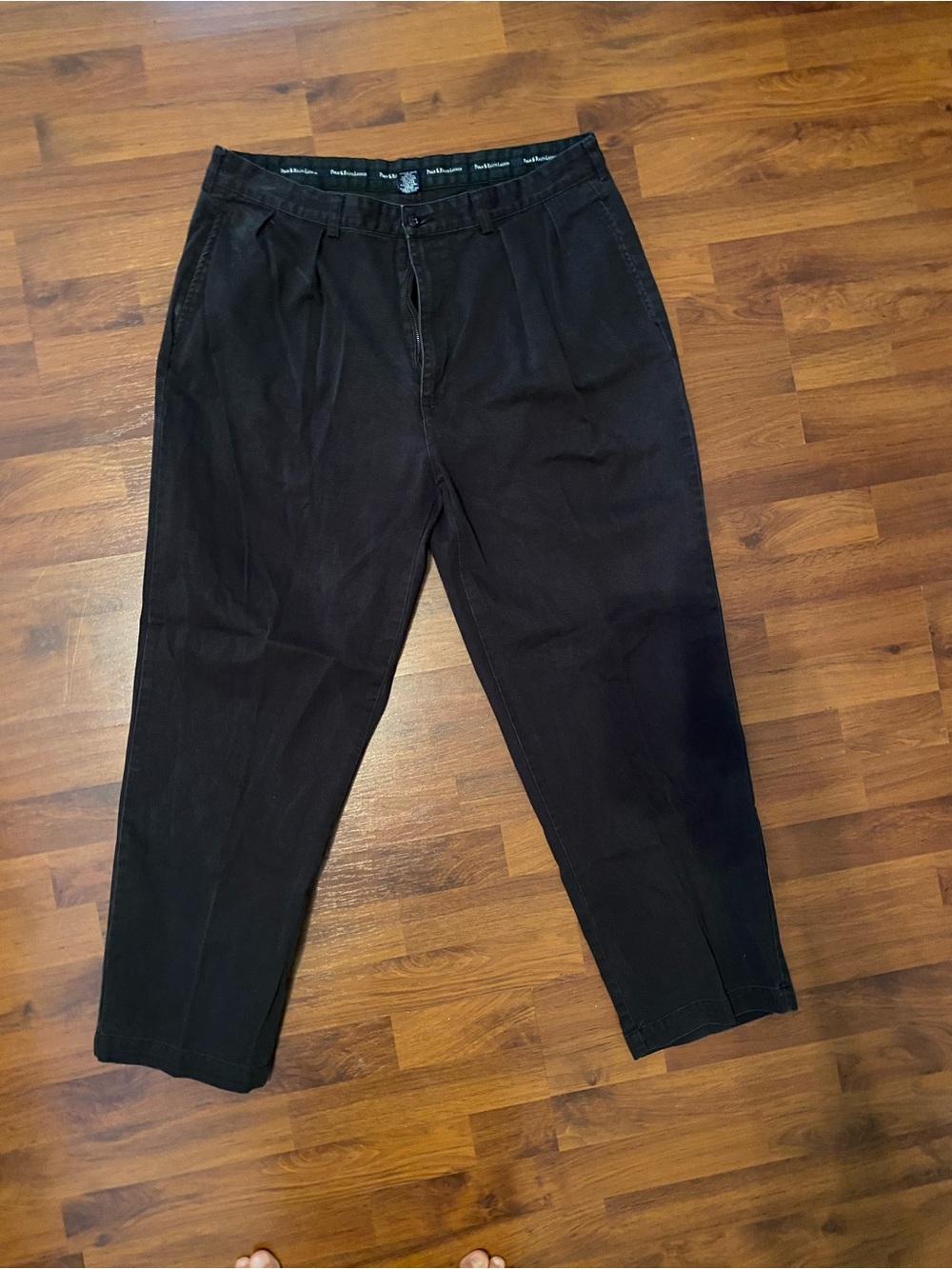 Polo by Ralph Lauren Black Pleated Chinos - Relaxed Taper
